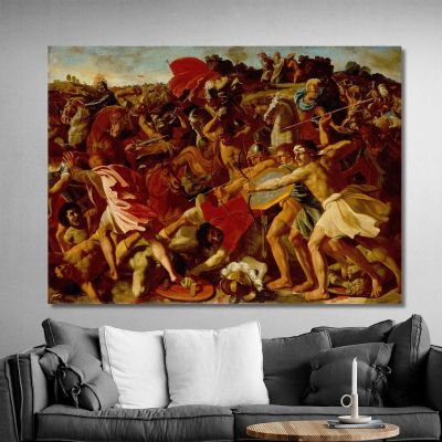 The Victory Of Joshua Over The Amalekites Nicolas Poussin nps47 canvas print 