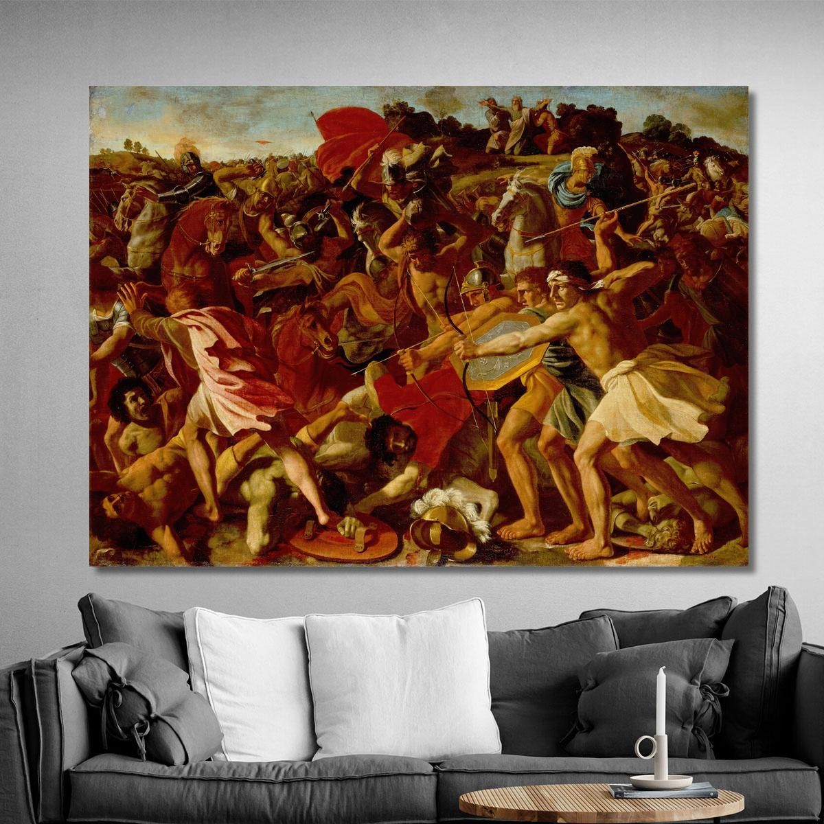 The Victory Of Joshua Over The Amalekites Nicolas Poussin nps47 canvas print 