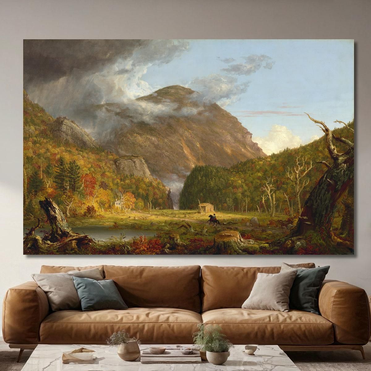 A View Of The Mountain Pass Called The Notch Of The White Mountains Crawford Notch Thomas Cole tcl2 canvas print 