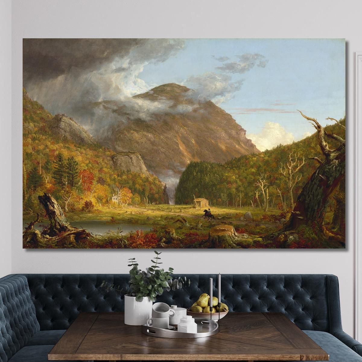 A View Of The Mountain Pass Called The Notch Of The White Mountains Crawford Notch Thomas Cole tcl2 canvas print 