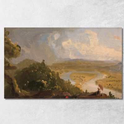 Sketch For View From Mount Holyoke Northampton Massachusetts After A Thunderstorm The Oxbow Thomas Cole tcl28 canvas print 