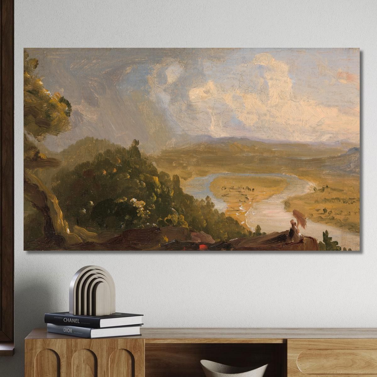 Sketch For View From Mount Holyoke Northampton Massachusetts After A Thunderstorm The Oxbow Thomas Cole tcl28 canvas print 