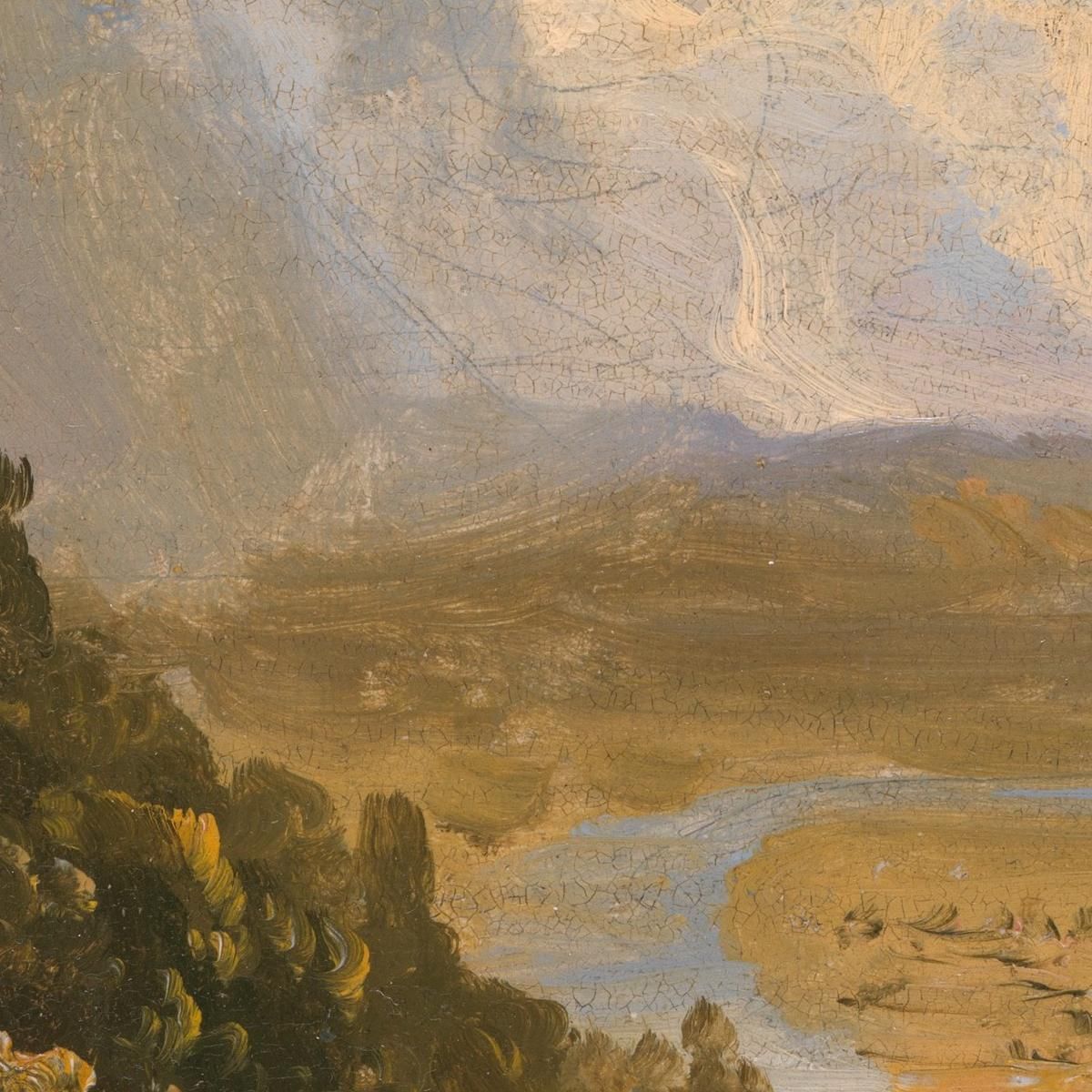Sketch For View From Mount Holyoke Northampton Massachusetts After A Thunderstorm The Oxbow Thomas Cole tcl28 canvas print