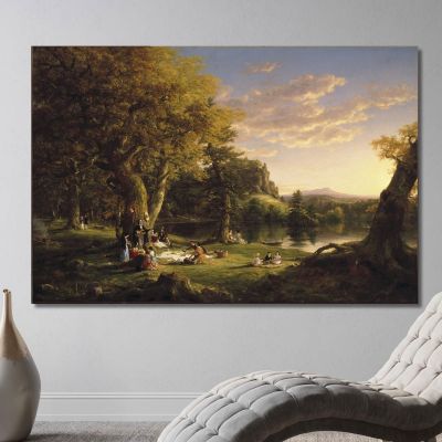 The Pic-Nic Thomas Cole tcl41 canvas print 