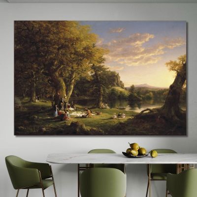 The Pic-Nic Thomas Cole tcl41 canvas print 
