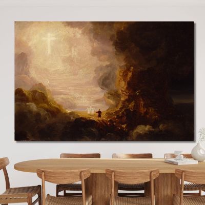 The Pilgrim Of The Cross At The End Of His Journey Study For Series The Cross And The World Thomas Cole tcl42 canvas print 