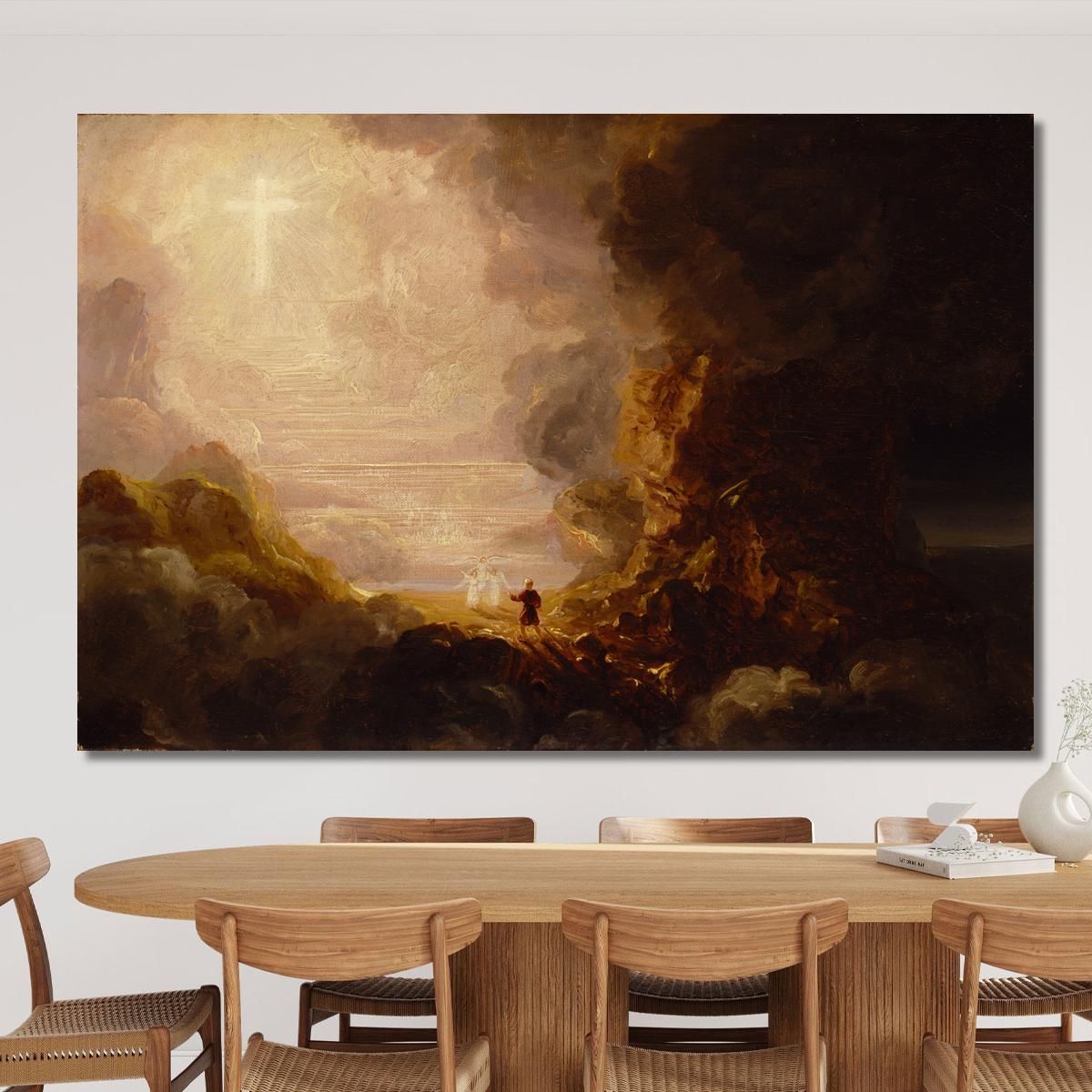 The Pilgrim Of The Cross At The End Of His Journey Study For Series The Cross And The World Thomas Cole tcl42 canvas print 