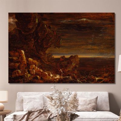 The Pilgrim Of The World At The End Of His Journey Study For The Series The Cross And The World Thomas Cole tcl43 canvas print 