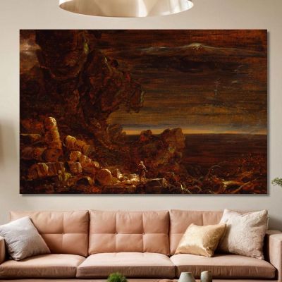 The Pilgrim Of The World At The End Of His Journey Study For The Series The Cross And The World Thomas Cole tcl43 canvas print 