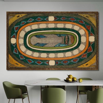Monument And Coat Of Arms Of The Giant - City - Part Taller - Ring In The Giant - City Granada Adolf Wölfli awl3 canvas print 
