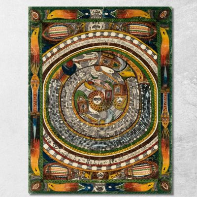 The Wall Clock - Snake. A Zohohrn Hour Long Adolf Wölfli awl17 canvas print 