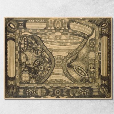 Rosalinda - Lina Solo - Sangara Adolf Wölfli awl32 canvas print 