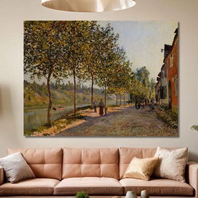 June Morning In Saint-Mammès Alfred Sisley asi22 canvas print  June Morning In Saint-Mammès Alfred Sisley asi22 canvas print
