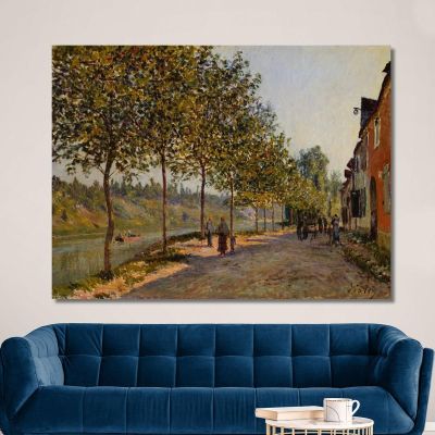 June Morning In Saint-Mammès Alfred Sisley asi22 canvas print  June Morning In Saint-Mammès Alfred Sisley asi22 canvas print