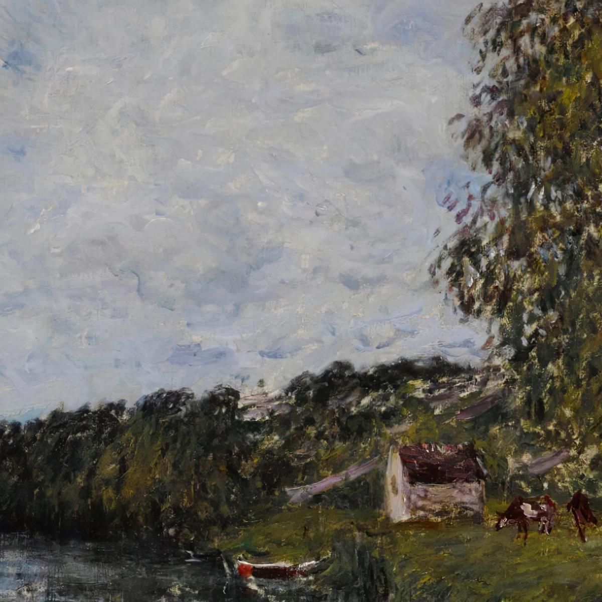 Lavandières Près De Champagne Alfred Sisley asi38 canvas print