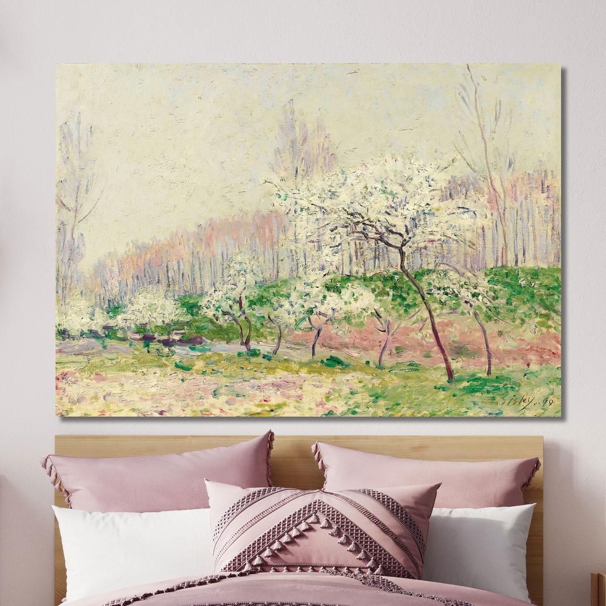 The Apple Trees In Bloom Alfred Sisley asi50 canvas print 