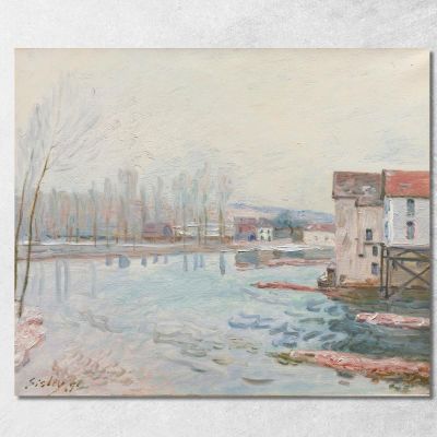 Winter At Moret Alfred Sisley asi54 canvas print 
