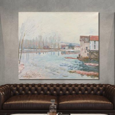 Winter At Moret Alfred Sisley asi54 canvas print 