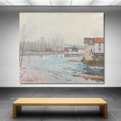 Winter At Moret Alfred Sisley asi54 canvas print 