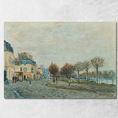 Port-Marly Before The Flood Alfred Sisley asi64 canvas print 