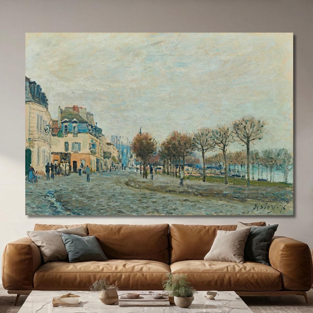 Port-Marly Before The Flood Alfred Sisley asi64 canvas print 