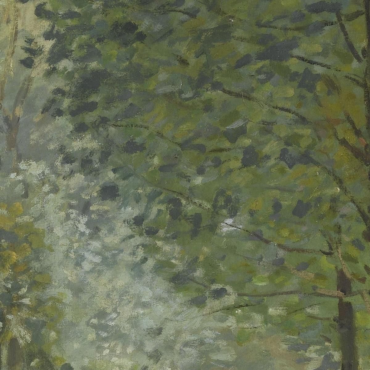 Rest Along The Stream: Edge Of The Wood Alfred Sisley asi65 canvas print