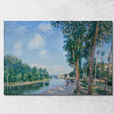 Saint-Mammès: June Sunshine Alfred Sisley asi73 canvas print 