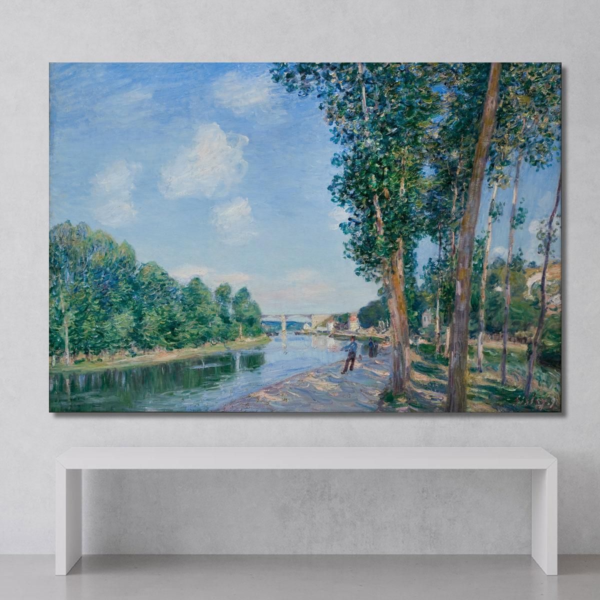 Saint-Mammès: June Sunshine Alfred Sisley asi73 canvas print 