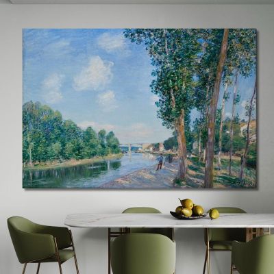 Saint-Mammès: June Sunshine Alfred Sisley asi73 canvas print 