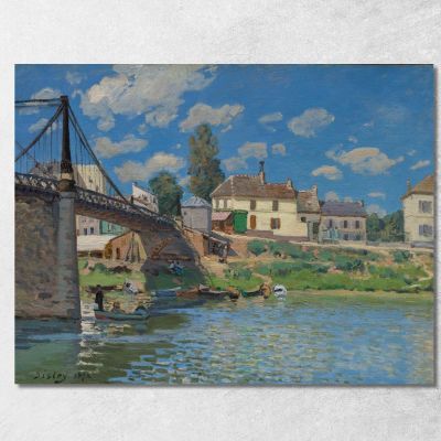 The Bridge At Villeneuve-La-Garenne Alfred Sisley asi79 canvas print 