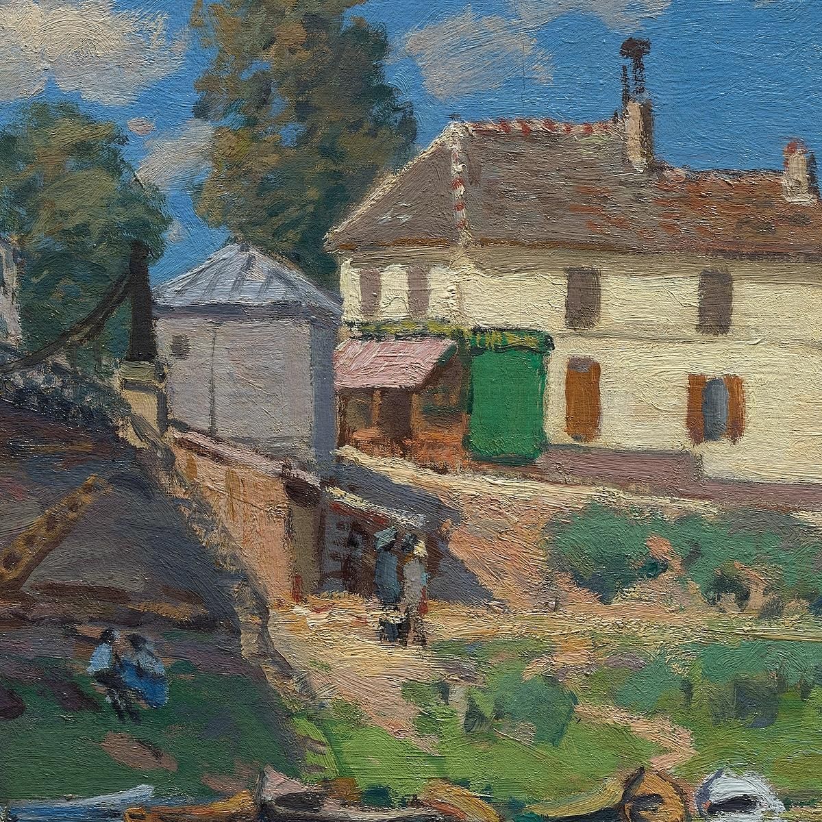 The Bridge At Villeneuve-La-Garenne Alfred Sisley asi79 canvas print