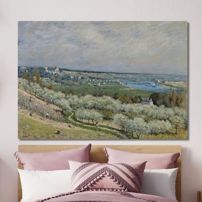 The Terrace At Saint-Germain: Spring Alfred Sisley asi89 canvas print 
