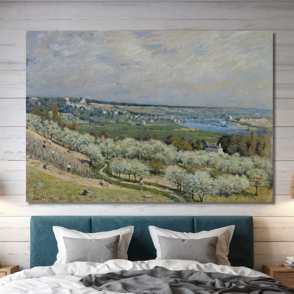 The Terrace At Saint-Germain: Spring Alfred Sisley asi89 canvas print 