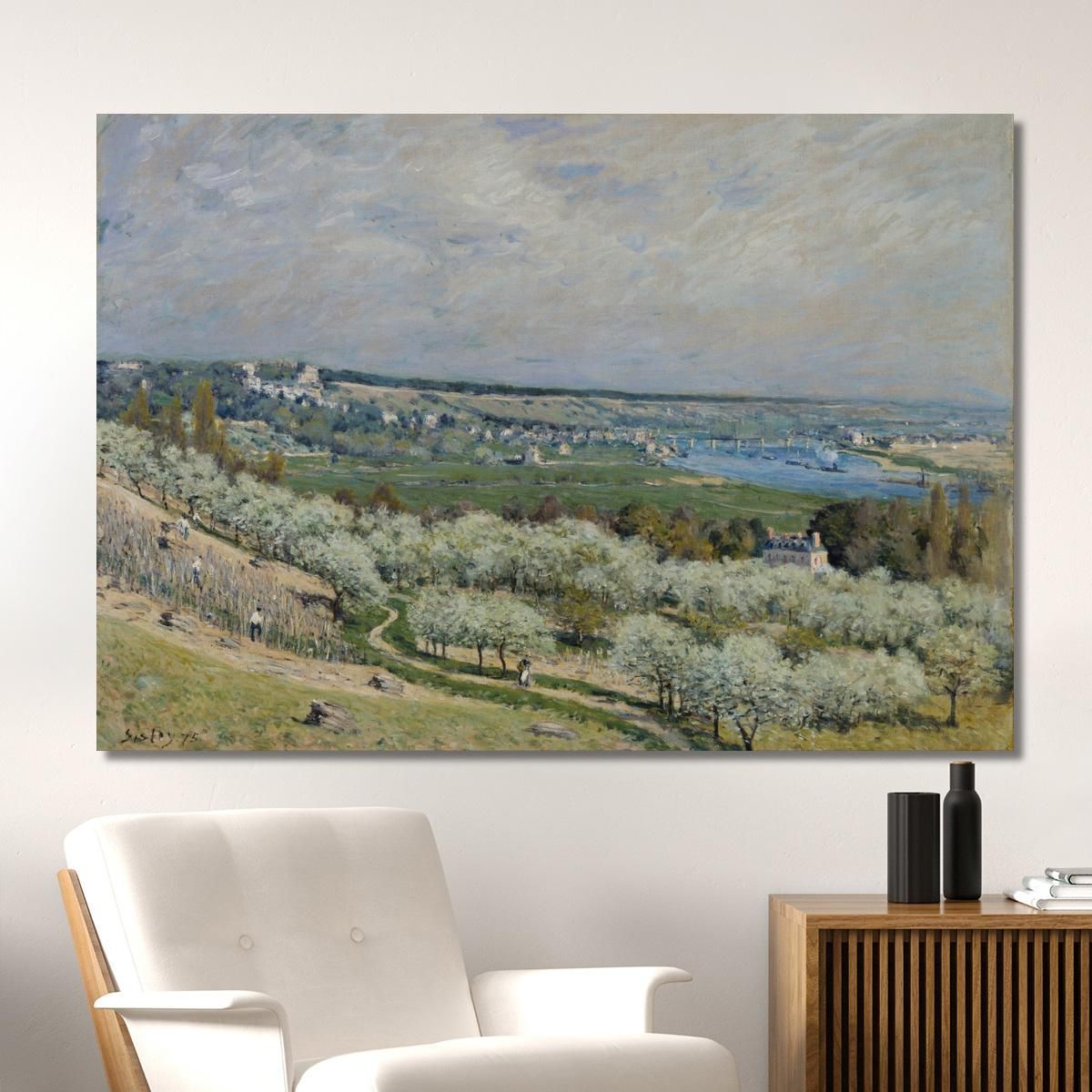 The Terrace At Saint-Germain: Spring Alfred Sisley asi89 canvas print 