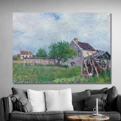 Old Cottage At Les Sablons Alfred Sisley asi91 canvas print 