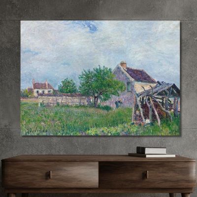 Old Cottage At Les Sablons Alfred Sisley asi91 canvas print 