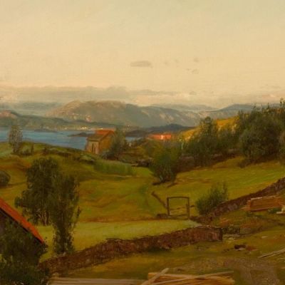 Evening Stord Amaldus Nielsen ani10 canvas print