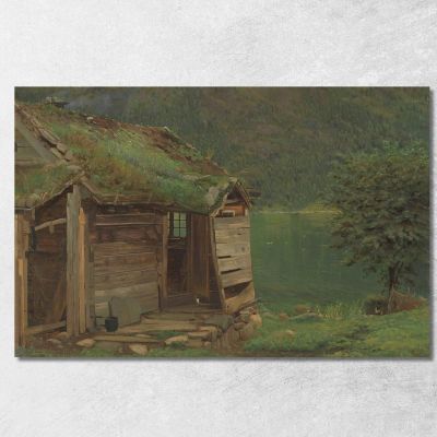 Farmhouse At Balestrand Amaldus Nielsen ani41 canvas print 