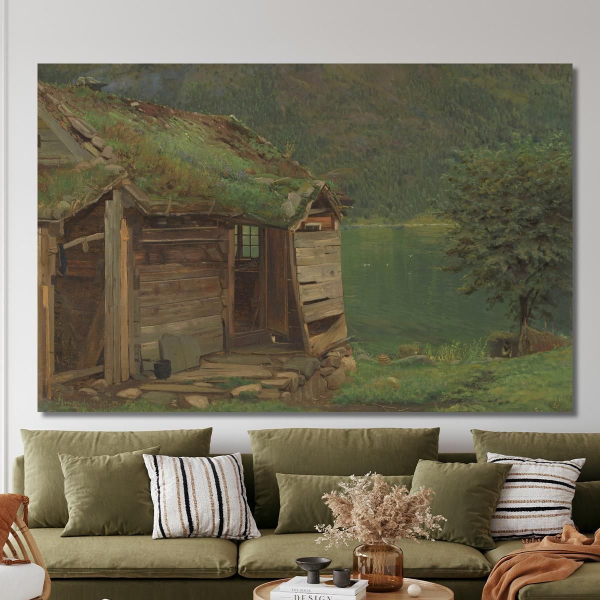 Farmhouse At Balestrand Amaldus Nielsen ani41 canvas print 