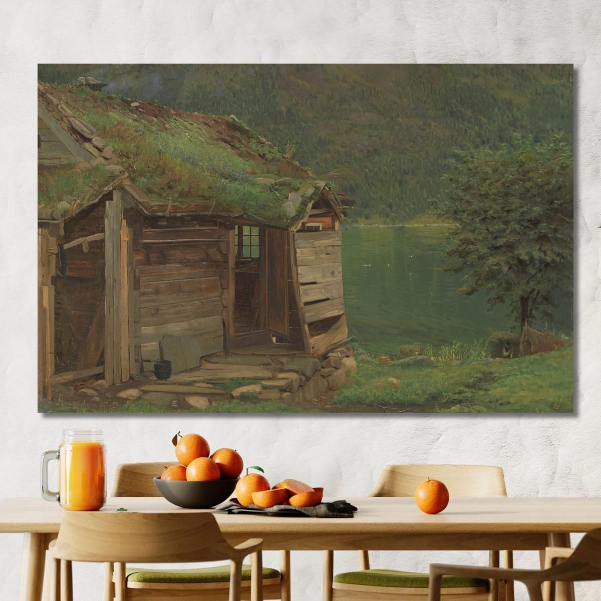 Farmhouse At Balestrand Amaldus Nielsen ani41 canvas print 