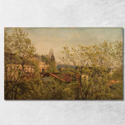 From The Studio Window In May Majorstuveien 8 Amaldus Nielsen ani49 canvas print 