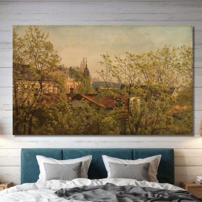 From The Studio Window In May Majorstuveien 8 Amaldus Nielsen ani49 canvas print 