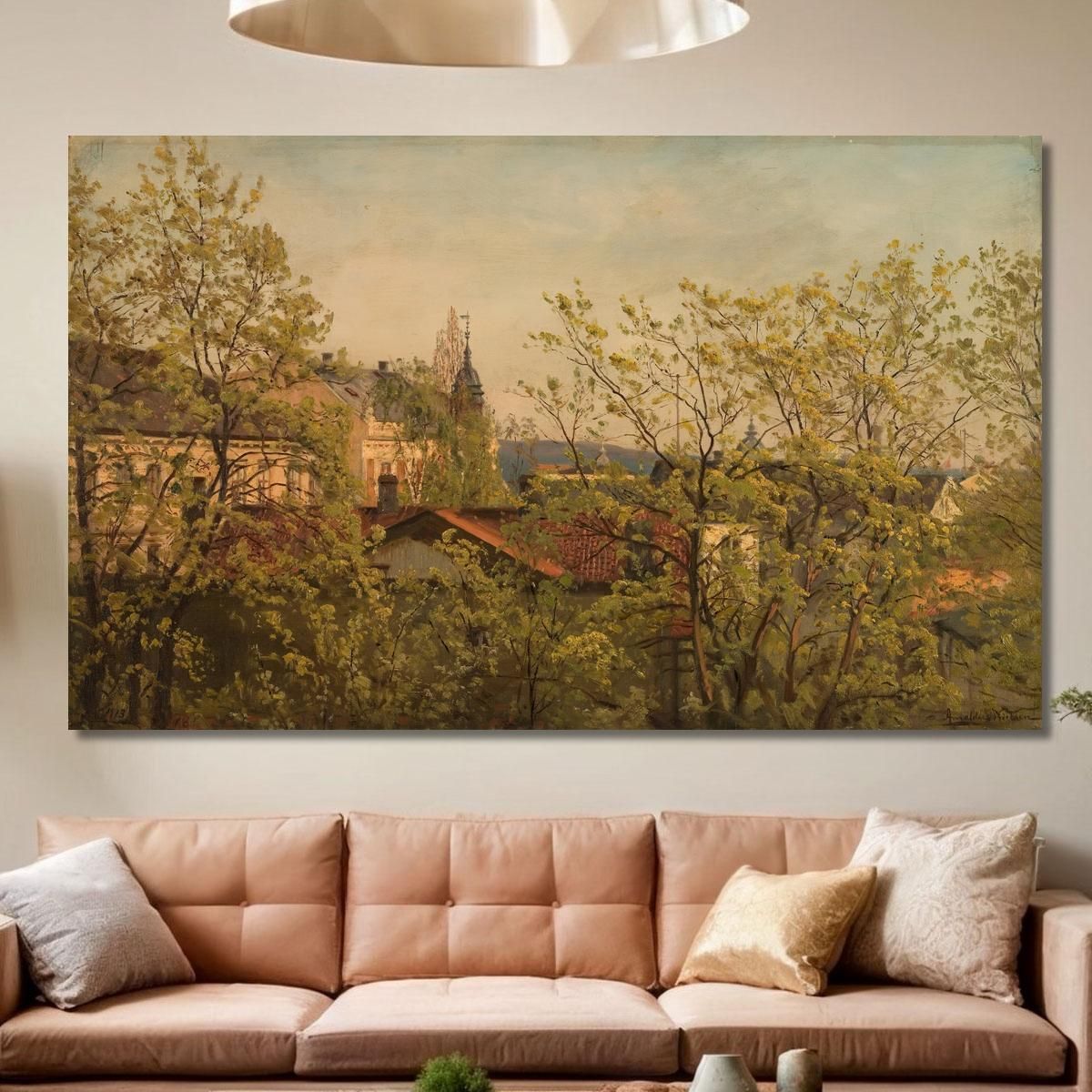 From The Studio Window In May Majorstuveien 8 Amaldus Nielsen ani49 canvas print 