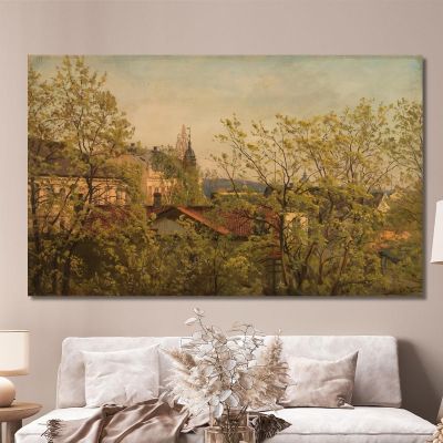 From The Studio Window In May Majorstuveien 8 Amaldus Nielsen ani49 canvas print 