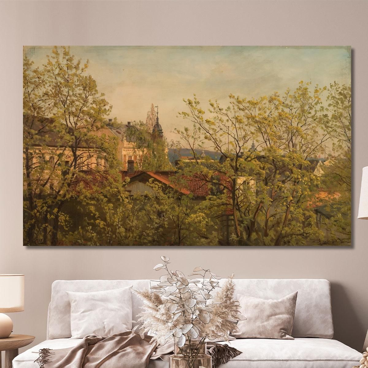 From The Studio Window In May Majorstuveien 8 Amaldus Nielsen ani49 canvas print 
