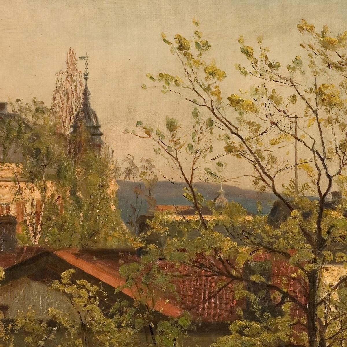 From The Studio Window In May Majorstuveien 8 Amaldus Nielsen ani49 canvas print