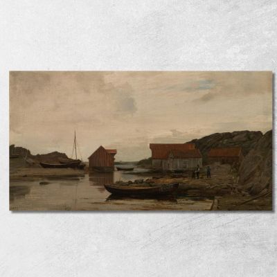 Gray Weather Skudeneshavn Amaldus Nielsen ani127 canvas print 