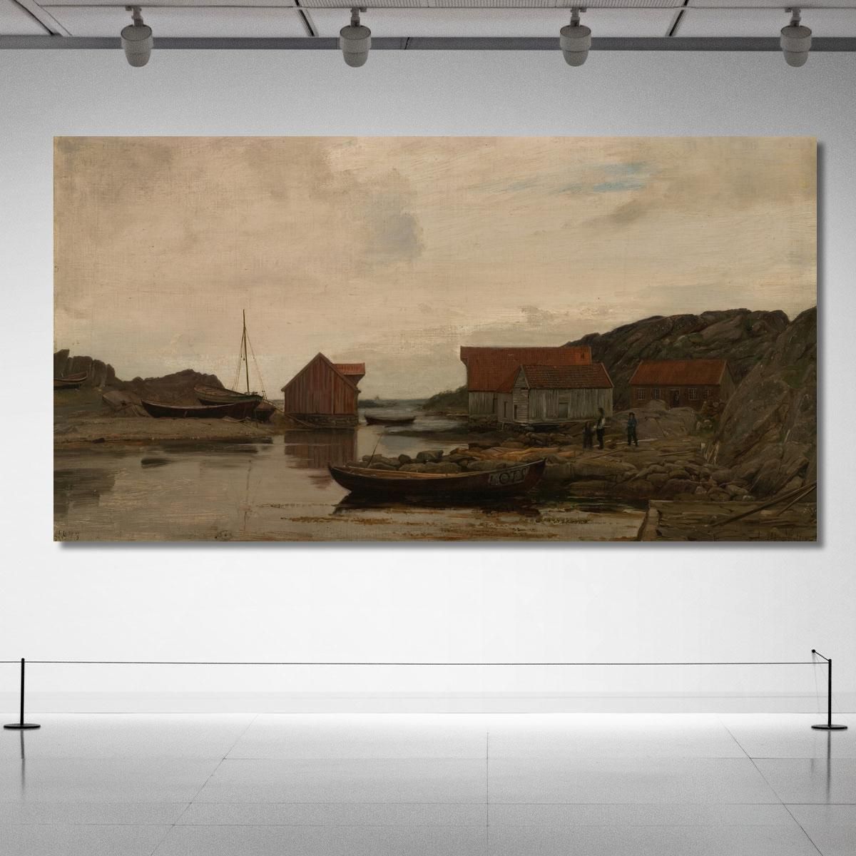 Gray Weather Skudeneshavn Amaldus Nielsen ani127 canvas print 