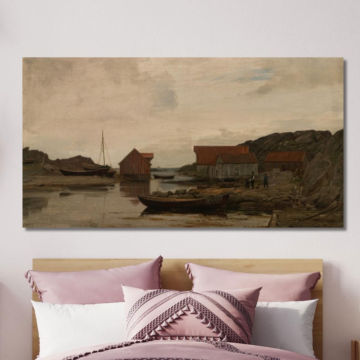 Gray Weather Skudeneshavn Amaldus Nielsen ani127 canvas print 
