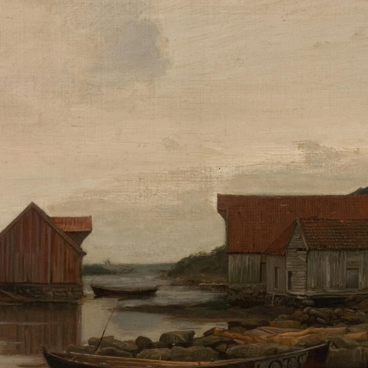 Gray Weather Skudeneshavn Amaldus Nielsen ani127 canvas print